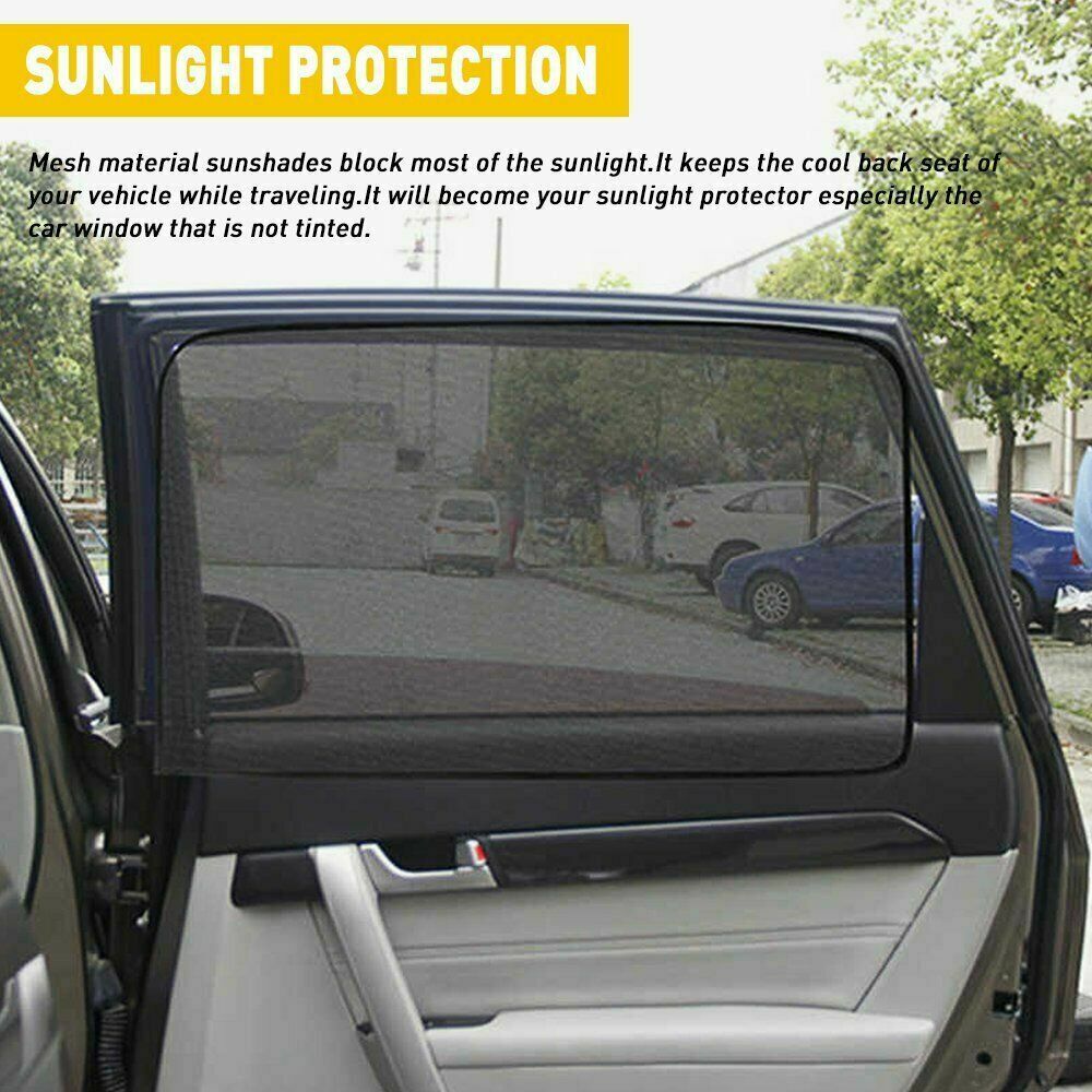 4x Magnetic Universal Car Side Rear Window Sun Shade Screen Cover