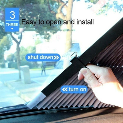 Car Retractable Windshield Folding Sun Shade SUV Window Visor